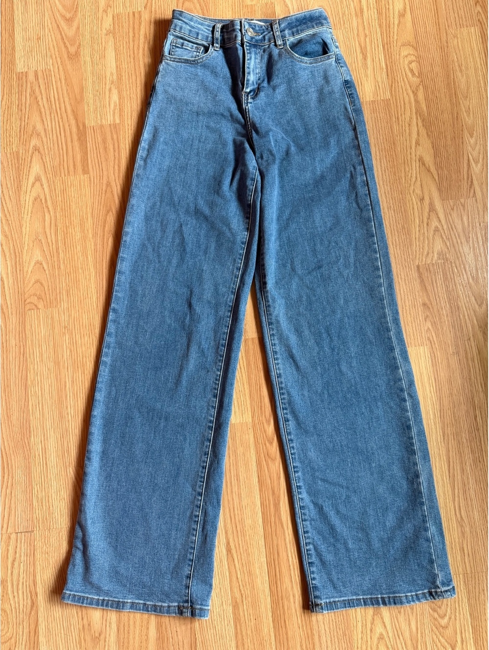 The Noli Shop Wide Leg Blue Jeans Size 24 x 32